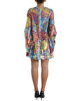 Dolce & Gabbana Elegant Floral Sequined Mini Dress
