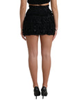 Dolce & Gabbana Elegant Textured High Waist Mini Skirt