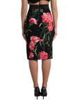 Dolce & Gabbana Floral High Waist Pencil Skirt