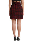 Dolce & Gabbana Tantalizing Tartan High-Waist Mini Skirt