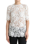 Dolce & Gabbana Elegant White Lace Blouse