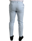 Dolce & Gabbana Sky Blue Cotton Stretch Skinny Pants