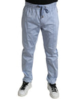 Dolce & Gabbana Elegant Light Blue Jogger Pants for Men