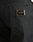 Dolce & Gabbana Multicolor Tiger Print Loose Denim Jeans