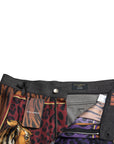Dolce & Gabbana Multicolor Tiger Print Loose Denim Jeans