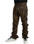 Dolce & Gabbana Chic Leopard Print Jogger Pants