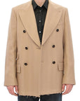 Dolce & Gabbana Elegant Beige Formal Wool Coat