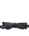 Dolce & Gabbana Elegant Black Paisley Silk-Wool Blend Bow Tie