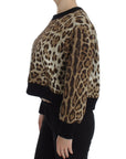 Dolce & Gabbana Elegant Leopard Print Short Sweater Top