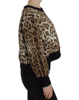 Dolce & Gabbana Elegant Leopard Print Short Sweater Top