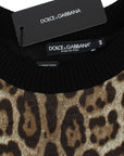 Dolce & Gabbana Elegant Leopard Print Short Sweater Top