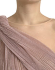 Dolce & Gabbana Elegant Asymmetrical Pink Tulle Dress