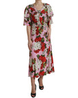 Dolce & Gabbana Elegant Crystal-Embellished Silk Dress