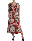 Dolce & Gabbana Elegant Crystal-Embellished Silk Dress
