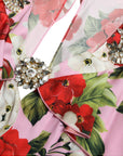 Dolce & Gabbana Elegant Crystal-Embellished Silk Dress