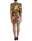 Dolce & Gabbana Animal & Floral Print Mini Shift Dress