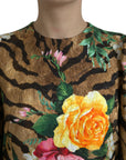 Dolce & Gabbana Animal & Floral Print Mini Shift Dress