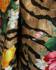 Dolce & Gabbana Animal & Floral Print Mini Shift Dress