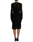 Dolce & Gabbana Elegant Crystal-Embellished Sheath Dress