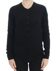 Dolce & Gabbana Elegant Black Wool Cardigan Sweater