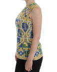 Dolce & Gabbana Majolica Embroidered Sleeveless Elegance