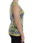 Dolce & Gabbana Majolica Embroidered Sleeveless Elegance