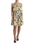 Dolce & Gabbana Chic Cold-Shoulder Floral Mini Dress
