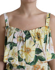 Dolce & Gabbana Chic Cold-Shoulder Floral Mini Dress