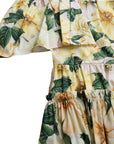 Dolce & Gabbana Chic Cold-Shoulder Floral Mini Dress