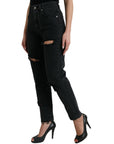 Dolce & Gabbana Elegant High-Waist Black Stretch Jeans