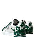 Dolce & Gabbana Elegant White Crown Leather Sneakers