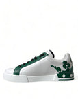 Dolce & Gabbana Elegant White Crown Leather Sneakers