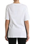 Dolce & Gabbana Elegant White Lace-Up Cotton Tee