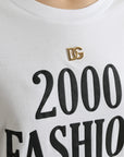 Dolce & Gabbana Elegant White Lace-Up Cotton Tee