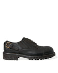 Dolce & Gabbana Elegant Mens Leather Derby Dress Shoes