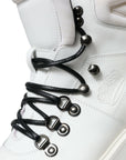 Dolce & Gabbana Elegant White Leather Ankle Boots