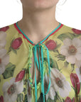 Dolce & Gabbana Elegant Floral Silk Maxi Dress