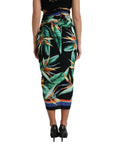 Dolce & Gabbana Elegant Floral High Waist Midi Skirt