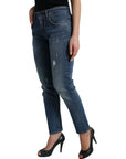 Dolce & Gabbana Chic Boyfriend Mid-Waist Stretch Jeans