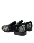 Dolce & Gabbana Elegant Floral Velvet Loafers