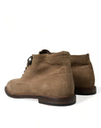 Dolce & Gabbana Elegant Leather Ankle Lace-Up Boots