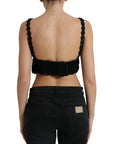 Dolce & Gabbana Elegant Black Crochet Corset Top