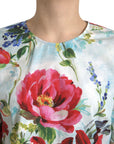 Dolce & Gabbana Chic Floral Round Neck Cotton Top