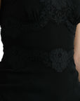 Dolce & Gabbana Elegant Black Silk Lace Tank Top
