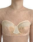 Dolce & Gabbana Elegant Lace Bustier Cropped Top