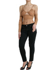 Dolce & Gabbana Elegant Brown Cropped Long Sleeve Top