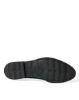 Dolce & Gabbana Elegant Green Leather Oxford Dress Shoes