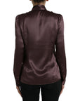 Dolce & Gabbana Elegant Silk Ascot Collar Blouse