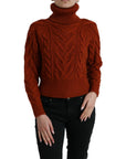 Dolce & Gabbana Elegant Brown Turtleneck Wool Sweater