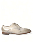 Dolce & Gabbana Elegant White Calfskin Derby Shoes